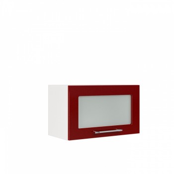 Бруклин ШВГС 600 Шкаф верхний горизонтальный со стеклом (Бетон белый/корпус Белый) в Сокуре - sokur.mebel54.com | фото