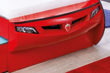 CARBED Кровать-машина Coupe с выдвижной кроватью Red 20.03.1306.00 в Сокуре - sokur.mebel54.com | фото