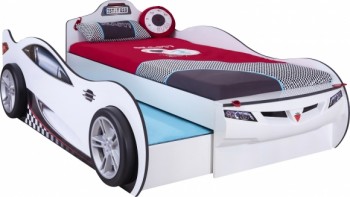 CARBED Кровать-машина Coupe с выдвижной кроватью White 20.03.1310.00 в Сокуре - sokur.mebel54.com | фото