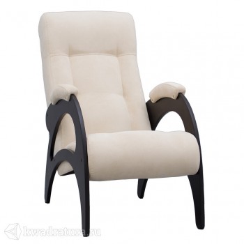 Кресло для отдыха Неаполь Модель 9 без лозы (Венге-эмаль/Ткань Ваниль Verona Vanilla) в Сокуре - sokur.mebel54.com | фото