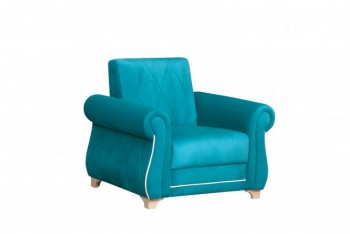 Кресло для отдыха "Порто" (велюр киви бирюза / микровельвет крем) в Сокуре - sokur.mebel54.com | фото