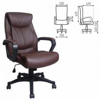 Кресло офисное BRABIX Enter EX-511 (коричневый) в Сокуре - sokur.mebel54.com | фото