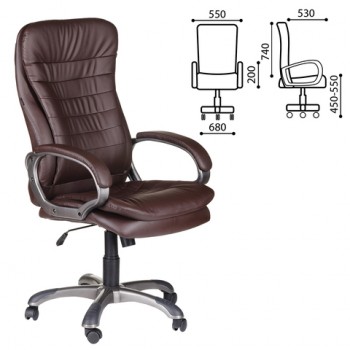 Кресло офисное BRABIX Omega EX-589 (коричневое) в Сокуре - sokur.mebel54.com | фото