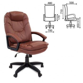 Кресло офисное BRABIX Trend EX-568 (коричневый) в Сокуре - sokur.mebel54.com | фото