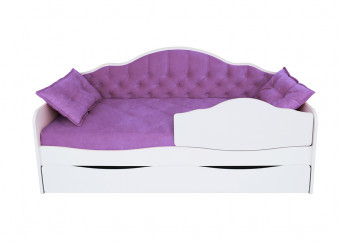Кровать 170 серии Иллюзия Лайт 1 ящик 32 Фиолетовый (подушки) в Сокуре - sokur.mebel54.com | фото