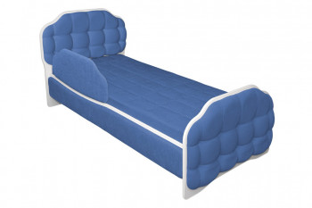 Кровать 180 Атлет 29 Синий (мягкий бортик) в Сокуре - sokur.mebel54.com | фото
