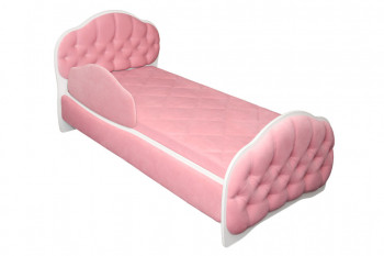 Кровать 180 Гармония 36 Светло-розовый (мягкий бортик) в Сокуре - sokur.mebel54.com | фото