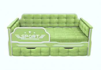 Кровать 180 серии Спорт 2 ящика 81 Фисташка (мягкие боковые накладки) в Сокуре - sokur.mebel54.com | фото
