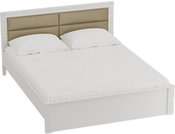 Кровать Элана 1400 с основанием Бодега белая в Сокуре - sokur.mebel54.com | фото