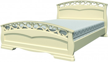 Кровать Грация-1 из массива сосны 1600*2000 Слоновая кость в Сокуре - sokur.mebel54.com | фото