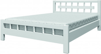 Кровать Натали-5 из массива сосны 1600*2000 Белый античный в Сокуре - sokur.mebel54.com | фото