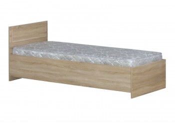 Кровать одинарная 800-2 без матраса (прямые спинки) Дуб Сонома в Сокуре - sokur.mebel54.com | фото