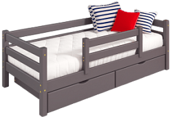 Кровать Соня вариант 4 с защитой по центру Лаванда в Сокуре - sokur.mebel54.com | фото