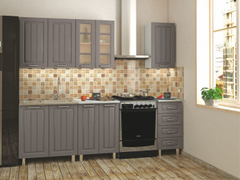 Кухонный гарнитур 1,8м Луксор высокие модули (Клен серый/корпус белый) в Сокуре - sokur.mebel54.com | фото