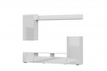 Мебель для гостиной МГС 4 (Белый/Белый глянец) в Сокуре - sokur.mebel54.com | фото