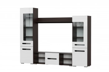 Мебель для гостиной МГС 6 (Исполнение 1/Венге/Белый глянец) в Сокуре - sokur.mebel54.com | фото