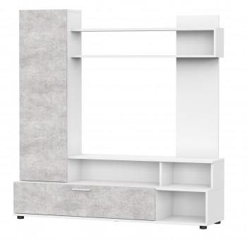 Мебель для гостиной "МГС 9" Белый / Цемент светлый в Сокуре - sokur.mebel54.com | фото