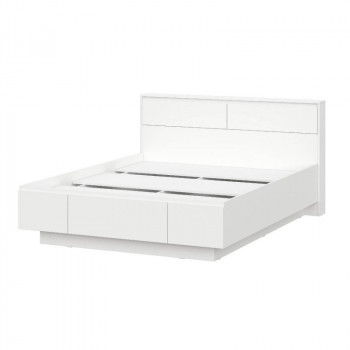 Модульная система "Одри" Кровать двойная (1,6х2,0) серия 3 Белый в Сокуре - sokur.mebel54.com | фото