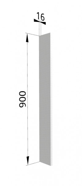 Панель торцевая (для шкафа верхнего торцевого высокого) ВПТ 400 Ройс (Графит софт) в Сокуре - sokur.mebel54.com | фото