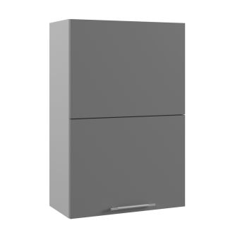 Ройс ПГПМ 600 Шкаф верхний Blum Aventos HF (Графит софт/корпус Серый) в Сокуре - sokur.mebel54.com | фото