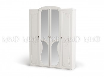 Шкаф 4-створчатый Мария (Белый глянец) в Сокуре - sokur.mebel54.com | фото