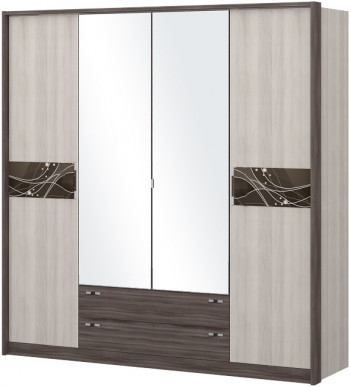 Шкаф четырехстворчатый с зеркалом Шк69.1 Николь в Сокуре - sokur.mebel54.com | фото