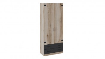 Шкаф для одежды комбинированный «Окланд» (Фон Черный/Дуб Делано) в Сокуре - sokur.mebel54.com | фото