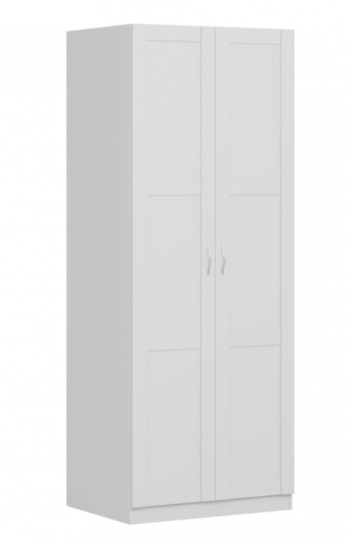 Шкаф двухдверный Пегас сборный белый в Сокуре - sokur.mebel54.com | фото