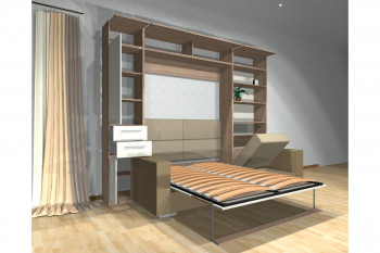 Шкаф-кровать с диваном Каролина в Сокуре - sokur.mebel54.com | фото